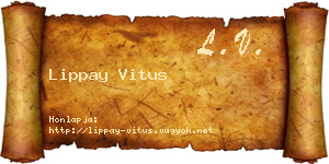 Lippay Vitus névjegykártya